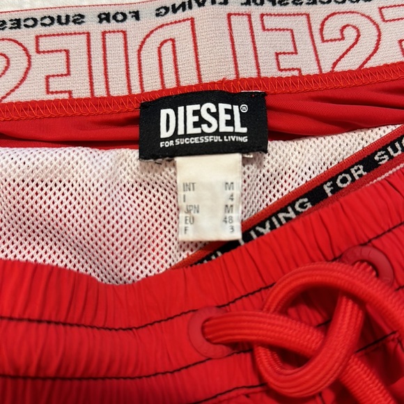 Red men’s Diesel swim short - Picture 6 of 7